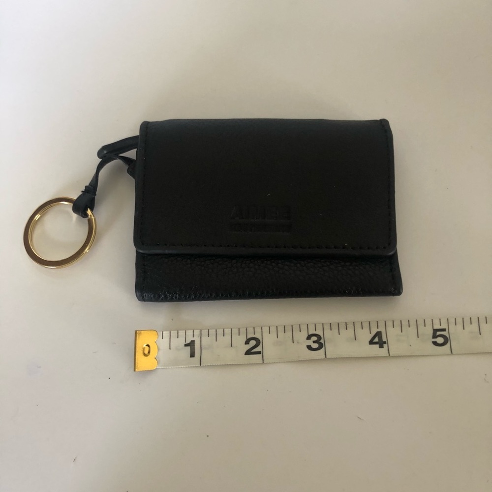 Aimee Kestenberg Black Key Chain Coin Purse